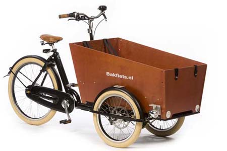 bakfietsnl Cargo trike cruiser small steps middenmotor matzwart